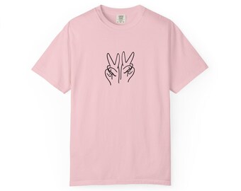 Peace Logo T-shirt | Minimal Text Graphic Tee