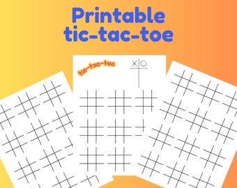 Tic Tac Toe Printable for Kids – Instant Download Game – Screen-Free Family Activity – Printable Kids Game Sheets