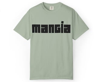 Mangia Logo T-shirt | Minimal Text Graphic Tee