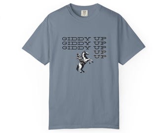Giddy Up Logo T-shirt | Minimal Text Graphic Tee