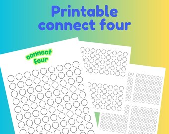 Connect Four Printable Game for Kids – Instant Download – Screen-Free Family Game – Printable Kids Activity