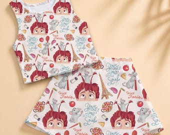 Personalized Ratatouille Outfit Set, Disney Family Matching Shirt Dress, Remy Paris Vacation Outfit for Kids and Adults