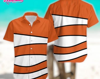 Disney Finding Nemo Hawaiian Shirt Ocean Beach Button Up Matching Disney Family Vacation Outfit