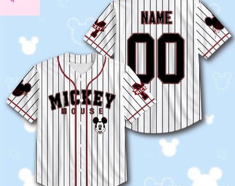 Custom Mickey Mouse Jersey, Personalized Disney Baseball Jersey, Family Vacation Shirt, Disney Park Matching Outfit