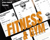Gym Planner Printable | Workout Schedule | Fitness Tracker | Digital Download