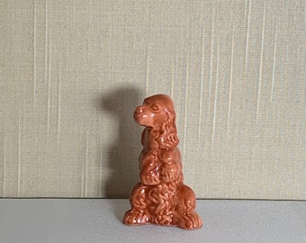 Brown Cocker Spaniel Dog - Molde cerámico retro de la década de 1960.