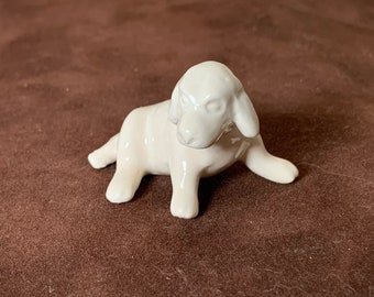 White Labrador Puppy - Retro ceramic mold from 1960s.