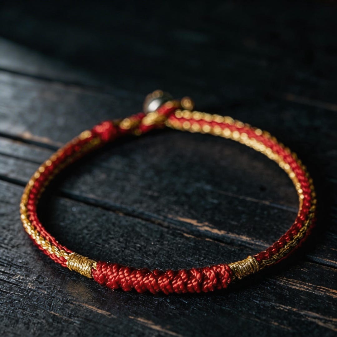 Hand-woven Vajra Knot Lucky Red String | Good Luck Bracelet | Spiritual ...