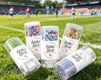 World Cup Soccer Fan Glitter Stick, National Team Color Body Face Hair Sparkle Stick, Sports Event Makeup for Fans, Sports Party Accessory