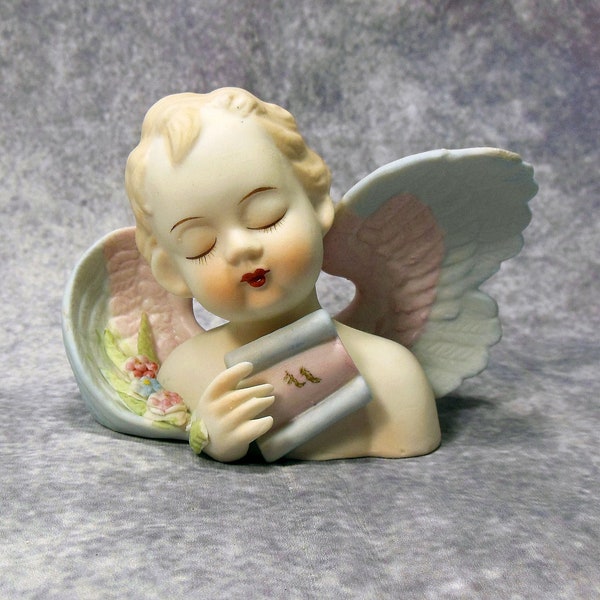 Vintage Occupied Japan Angel Head Bust  Lamore China Beautiful