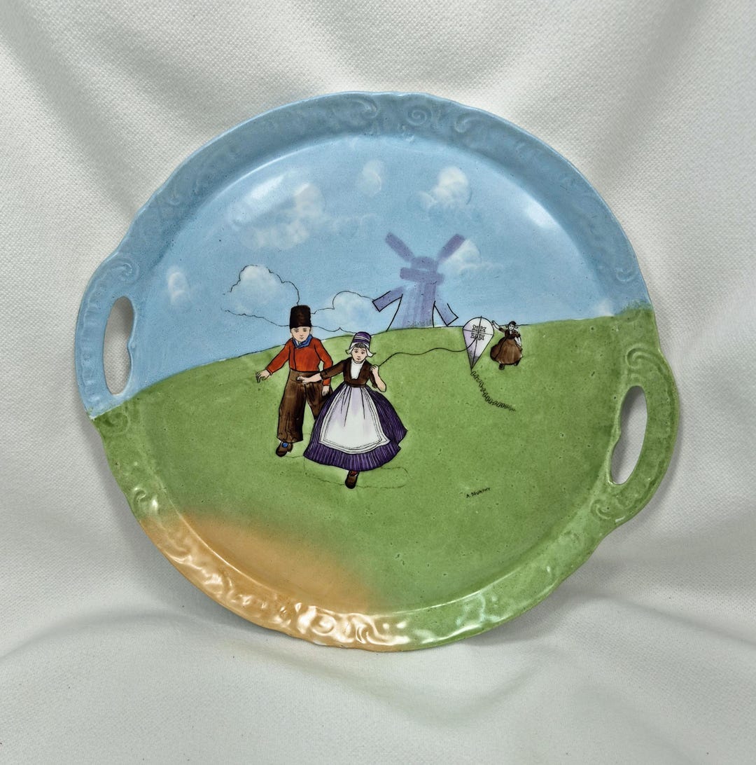 Vintage Dutch Platter With Handles Mint Artist Signed - Etsy