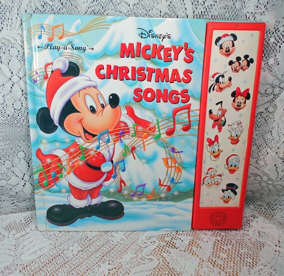 Vintage Mickeys Christmas Songs Book Play A Song Works Great 1995 - 