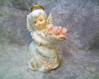 February Lefton Birthday Angel  Vintage MINT  3332