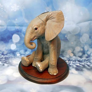 Vintage Lenox Elephant Calf Figurine with base  MINT  1991
