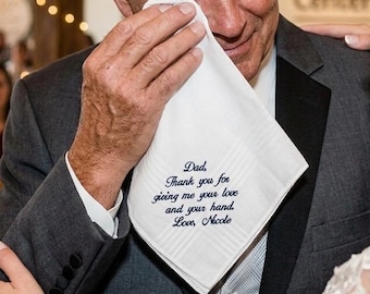 Personalized Handkerchief Custom Embroidered Hanky with Name, Initials, or Message Wedding Keepsake Everyday Heirloom