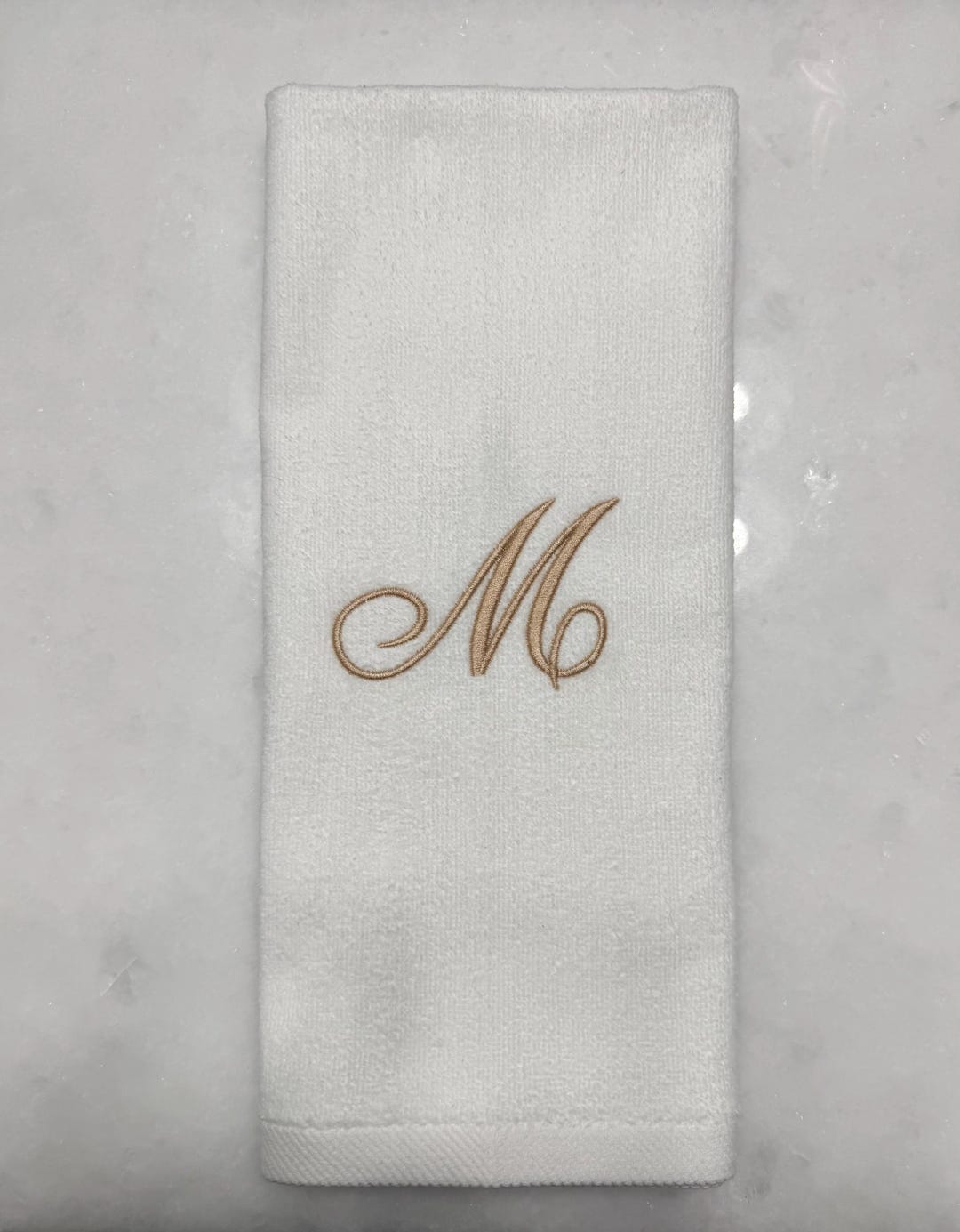 Custom Embroidered Monogram Hand Towel – Personalized Cotton Terry ...