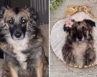 Custom Dog Cat Photo Ring Dish, Pet Portrait, Personalized Pet Ring Dish Jewelry Holder, Handmade Pet Memorial Keepsake Gift, Dog Mom Gift