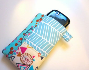 Blue and Pink Triangles Phone Sleeve