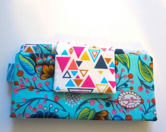Blue and Pink Triangles Wallet