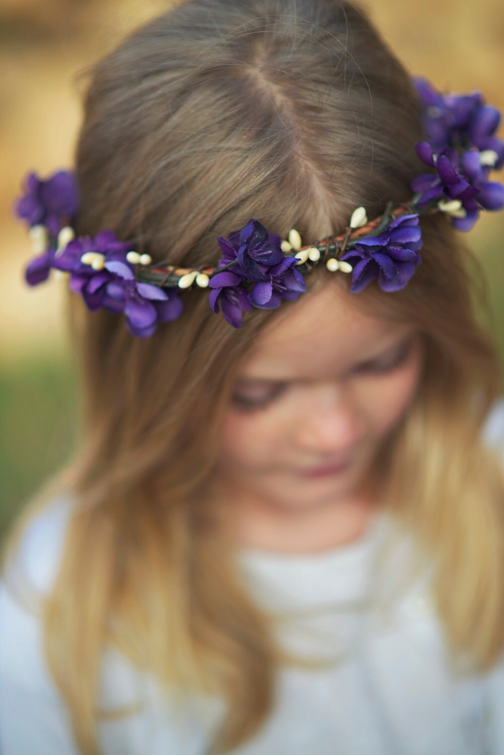 Violet Floral Crown. flower crown. Purple Floral Crown.