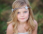 Stars Crown, Star headband, Star Crown, Silver Stars, Gold Stars, Stardust, copricapo stars, cosmico, nuovo anno, celeste, accessorio per capelli