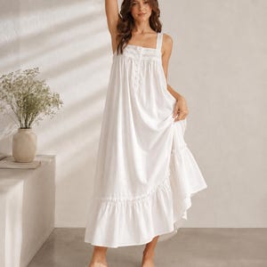 Sleeveless Organic Cotton Nightgown