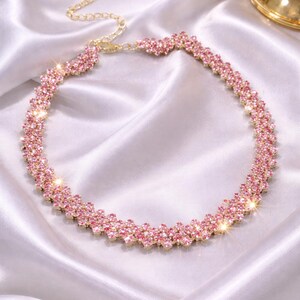 Crystal Choker Necklace, Bridal Rhinestone Choker, Wedding Necklace, Sparkly Statement Jewelry, Bridesmaid Gift, Prom Necklace image 16