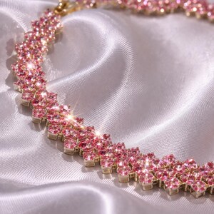 Crystal Choker Necklace, Bridal Rhinestone Choker, Wedding Necklace, Sparkly Statement Jewelry, Bridesmaid Gift, Prom Necklace image 17
