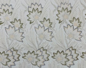 Champagne Multi Color Beaded Fabric, Luxury Star Design Beads and Sequins Lace By Yard
