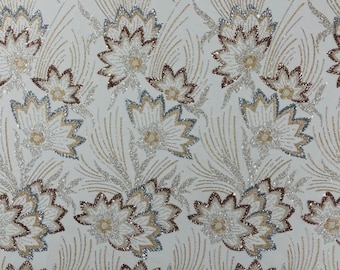 Nude Multi Color Beaded Fabric, Luxury Star Design Beads and Sequins Lace By Yard