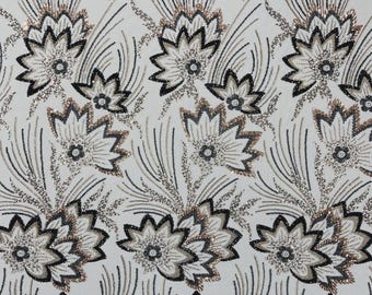 Black Multi Color Beaded Fabric, Luxury Star Design Beads and Sequins Lace By Yard