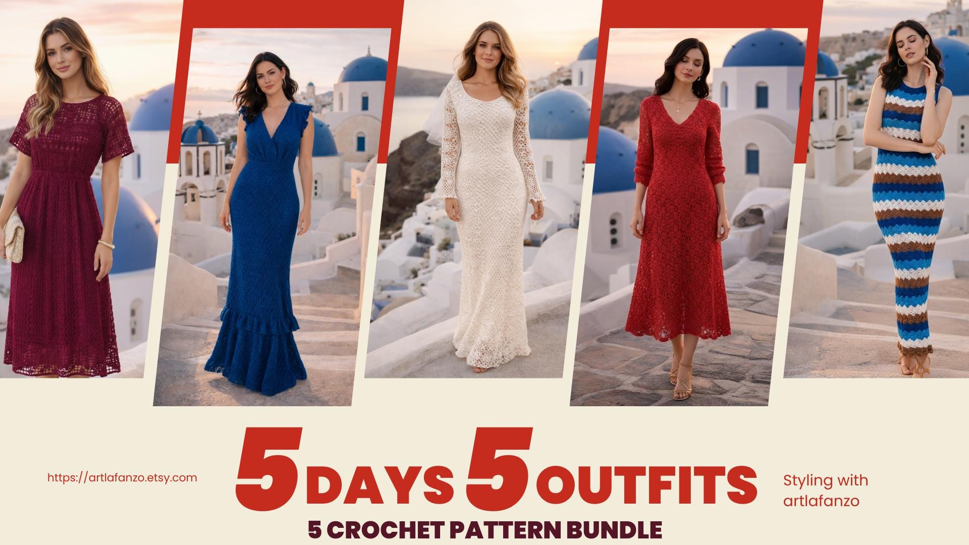 30 Unique Crochet Dresses for Fashion-Loving Crafters: Beach Covers, Vintage Finds, and... 4 5 Boho Crochet Dress Patterns Bundle