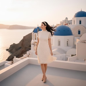 white crochet mock neck dress Plunge Neck Cut Out Maxi Dress In White Crochet Lace | EGO US