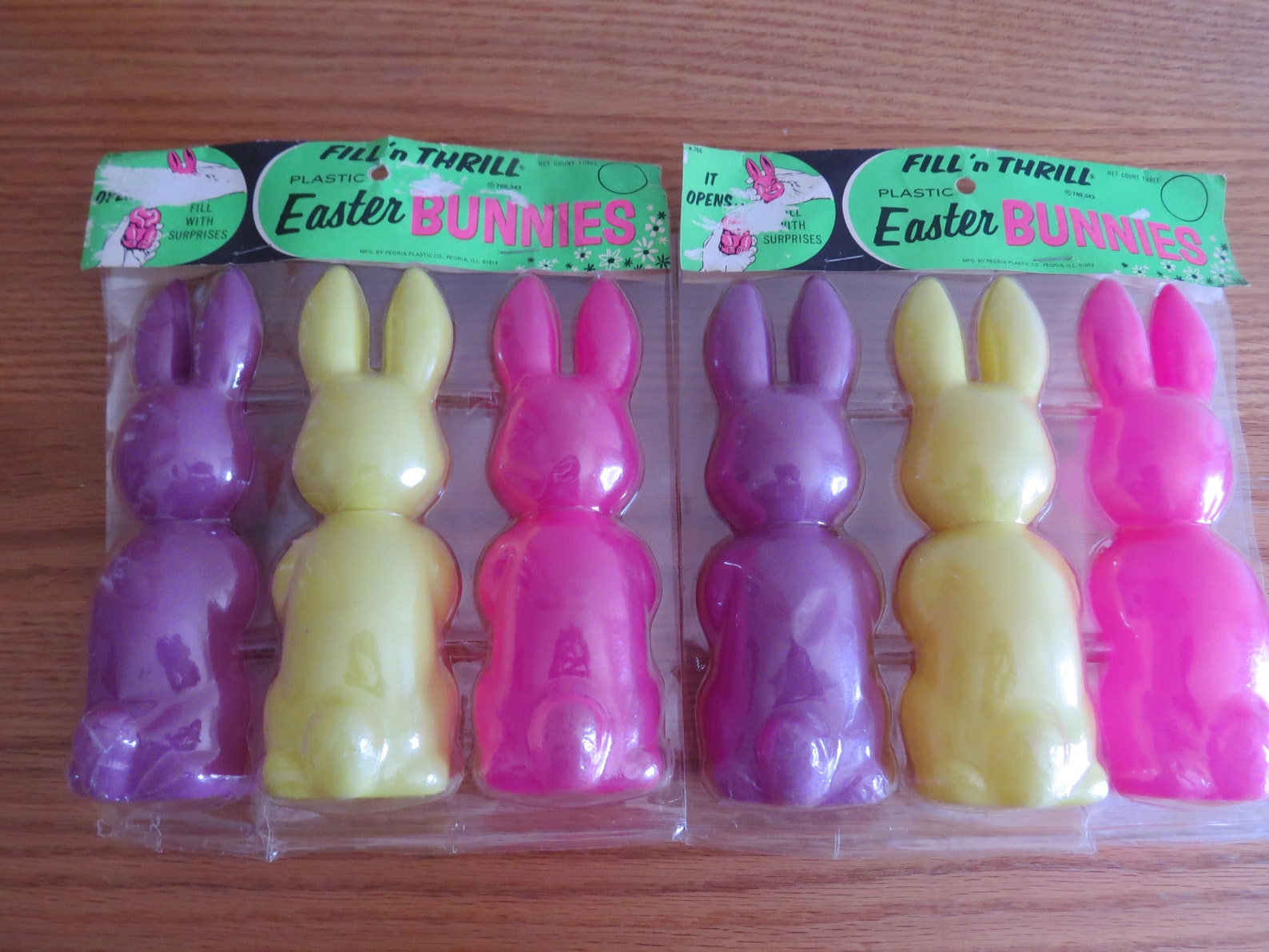Vintage rabbit candy containers Fill n Thrill plastic Easter Etsy