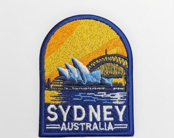 Sydney Australia Travel Patch, Embroidered Opera House & Harbour Bridge