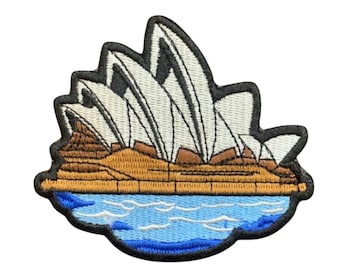 Sydney Opera House Iron On Patch 3" - Australia Travel Souvenir - Landmark Architecture Badge - Sew On Embroidered Gift - Sydney Harbour Art