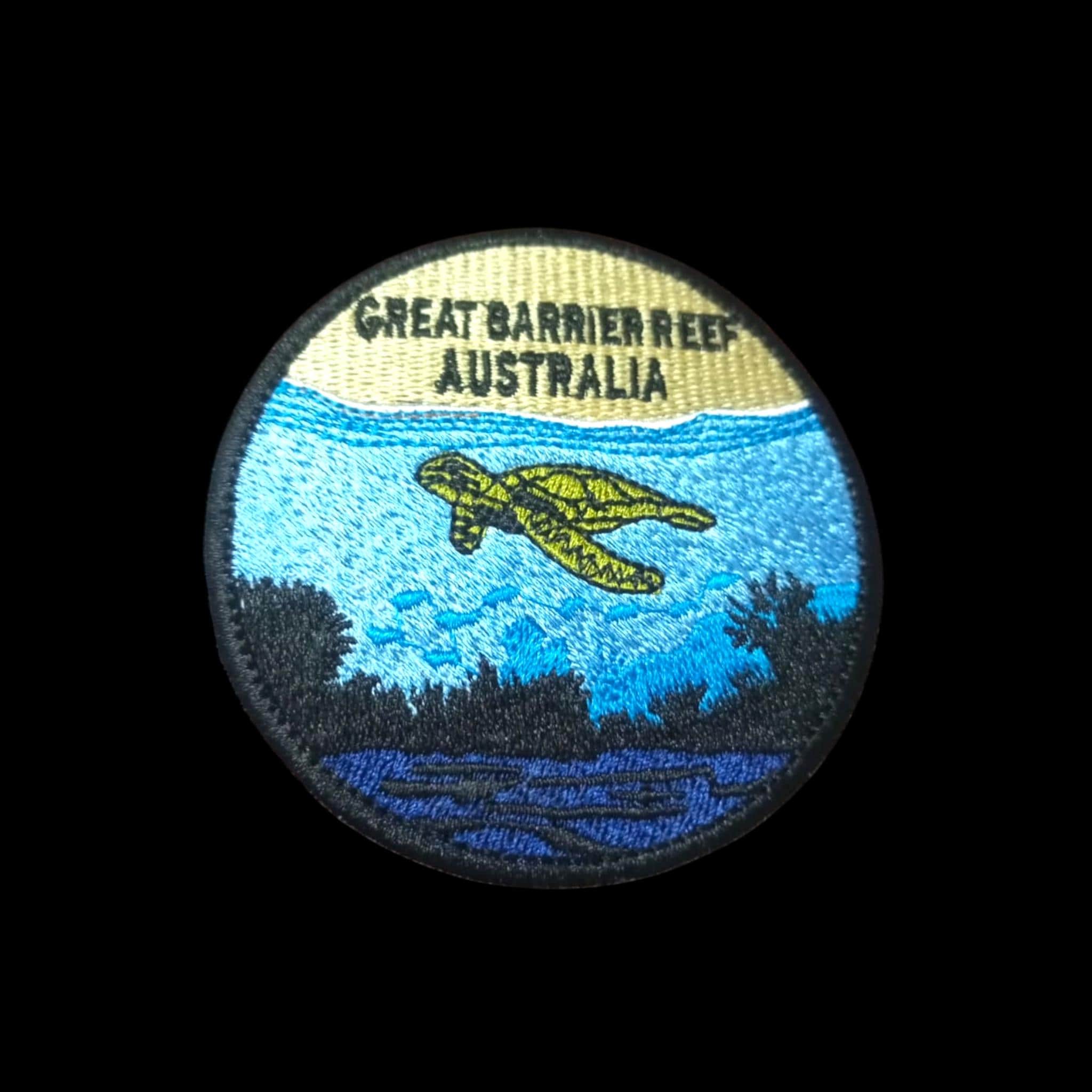 Patch Ree Great Barrier Reef Australia Patch Iron on or Sew on Travel Souvenir ...