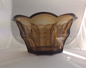 Vintage Art Deco Hand cut Art Glass one of the rare Crown Bowls by famous Ludwig Moser Karlsbad around 1920s