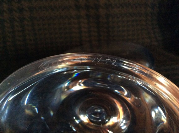 Vintage Scandinavian Art Glass Vase By Master Artist Vicke Etsy