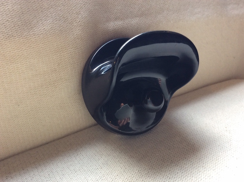 Vintage space age the genuine Black sculptural ABS Plastic Scarves and Coat Hook Design 4702 by Olav von Bohr for Kartell Italy 1970s