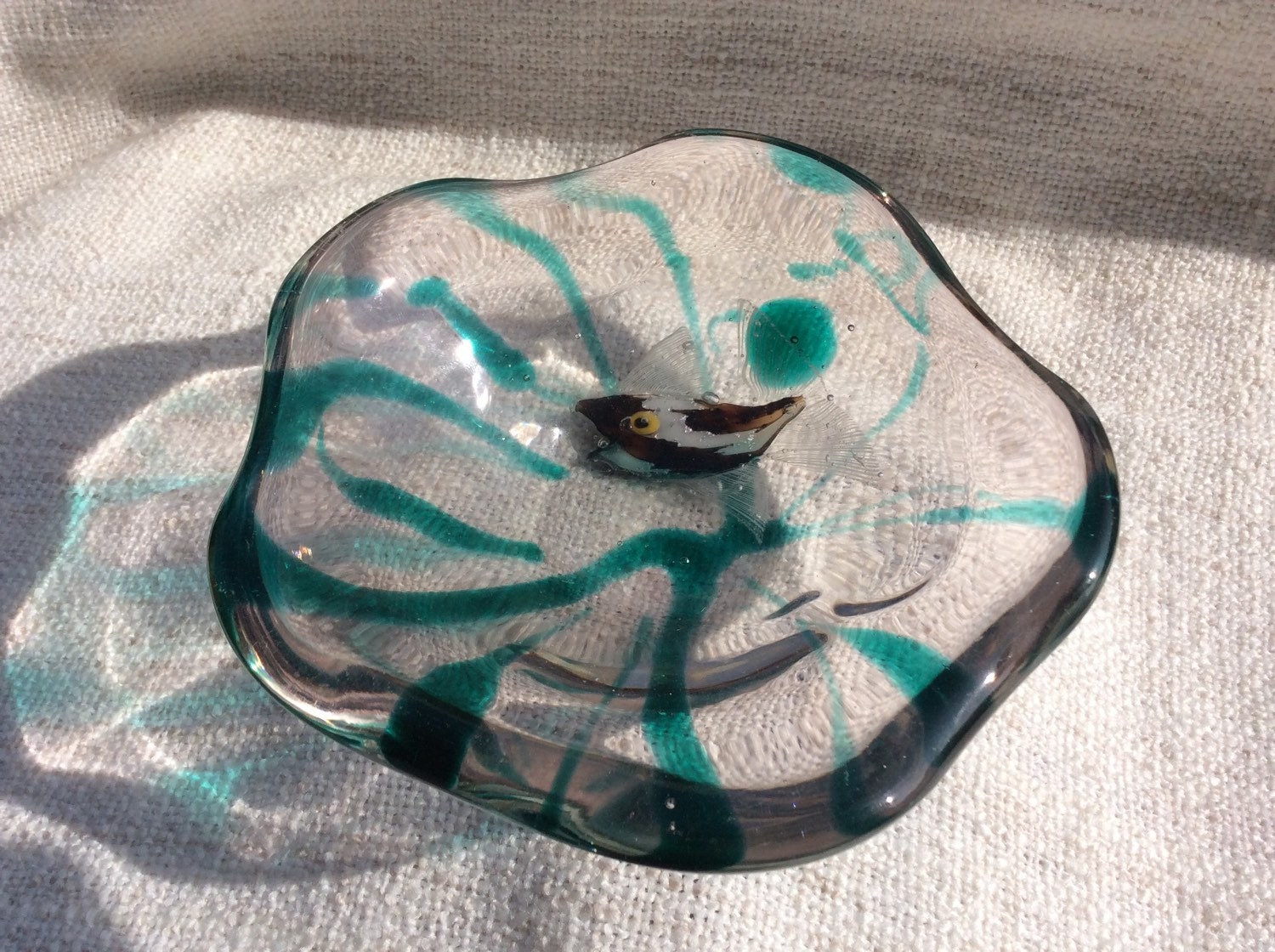 Vintage Murano Art Glass a Rare Fish Aquarium Glass Bowl by Etsy