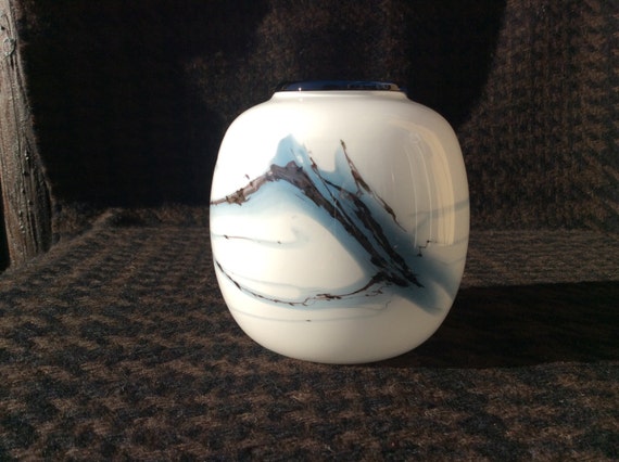 Vintage Scandinavian Art Glass A Danish Modern Atlantis Vase Etsy
