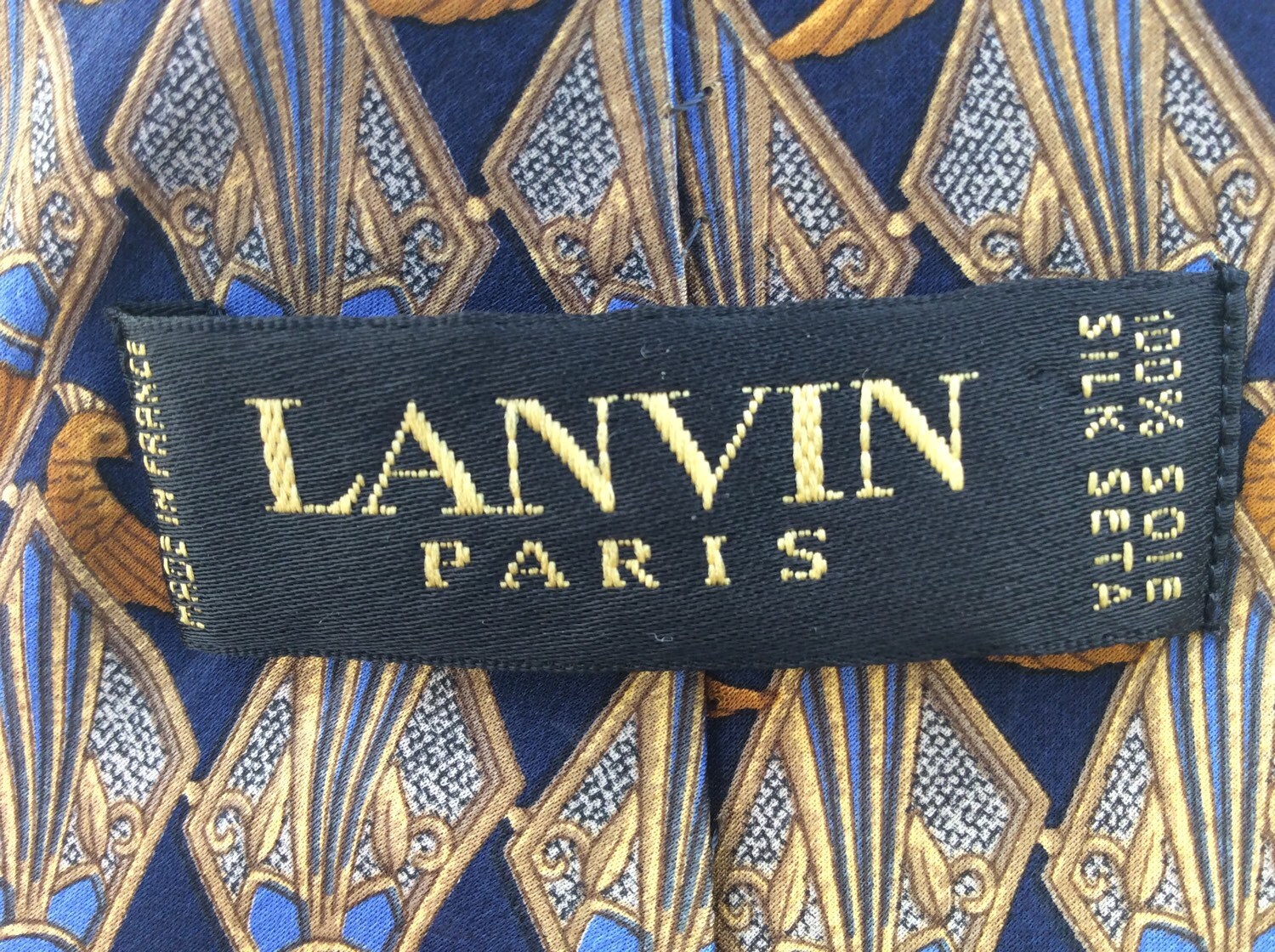 Vintage Authentic LANVIN Paris Silk Tie Made in France Famous - Etsy