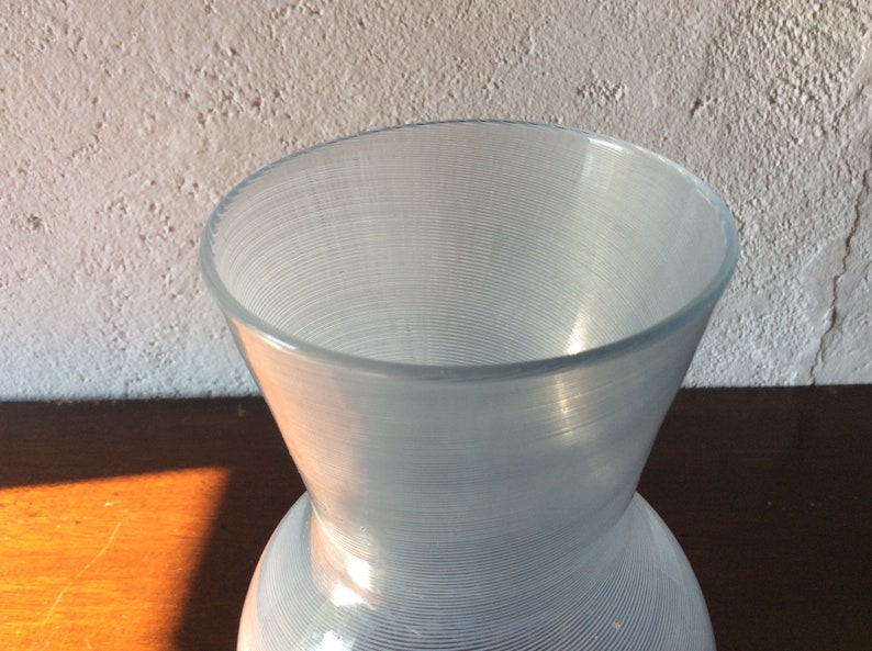Vintage original VENINI Murano ITALY Mezza Filigrana Vase Etsy