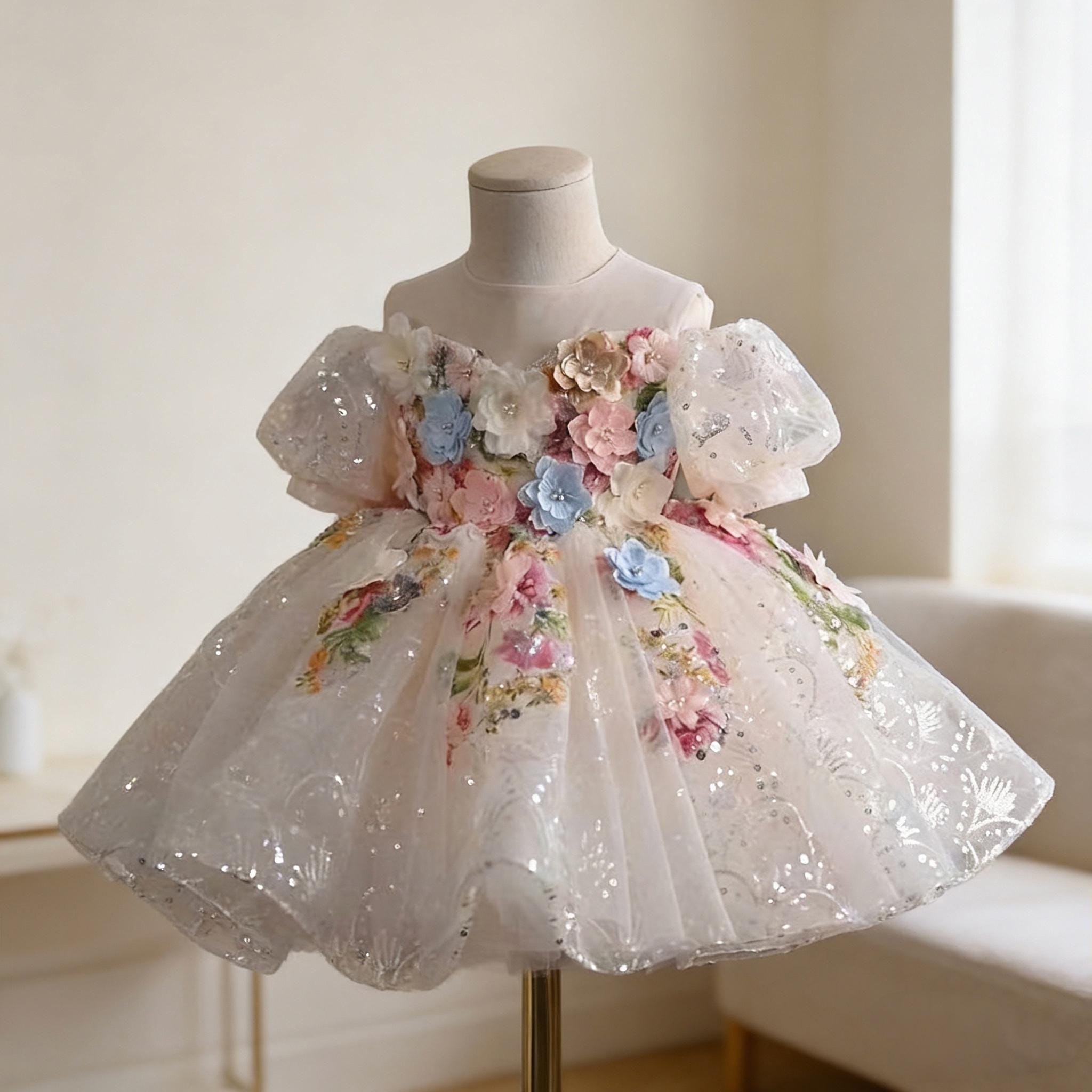 cotton fairy dress Fairy Dress in Cotton Olive Floral / XS main image 0