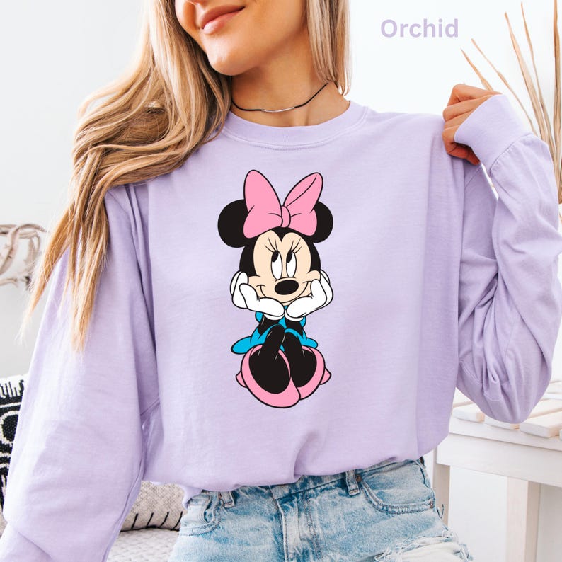 Comfort Colors Minnie Shirt, Cute Minnie Mouse Sweatshirt, Family Vacation Tshirt, Minnie Lover Gift, Disney Friends Tee, Disney Trip Outfit image 5