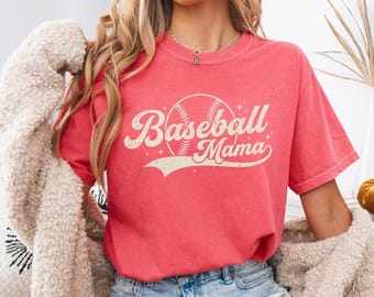 Baseball Mom Shirt, Baseball Retro Shirt, Comfort Colors® Shirt, Baseball Sister Shirt, Gift for Baseball Lover Mom