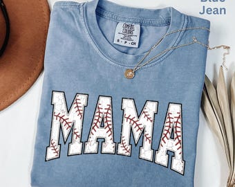 Comfort Colors® Baseball Mama Shirt, Baseball Game Day Shirt, Baseball Season Mom Shirt, Retro Baseball Mom Shirt, Raising Ballers T-shirt