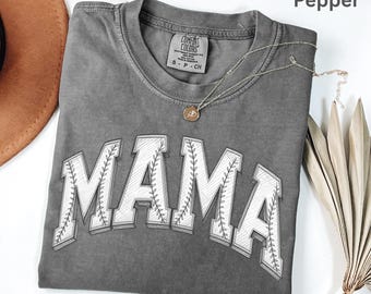 Baseball Mama Comfort Colors® Shirt, Baseball Game Day Shirt, Baseball Season Mom Shirt, Retro Baseball Mom Shirt, Raising Ballers T-shirt
