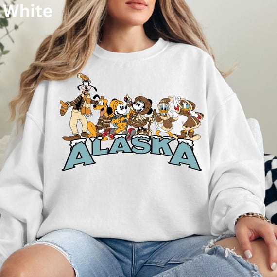 Mickey and Friends Disney Alaska Cruise Sweatshirt, Disney Alaska Hoodie, Disney Alaska Family Matching Outfit, Disney Alaska Cruise Gift